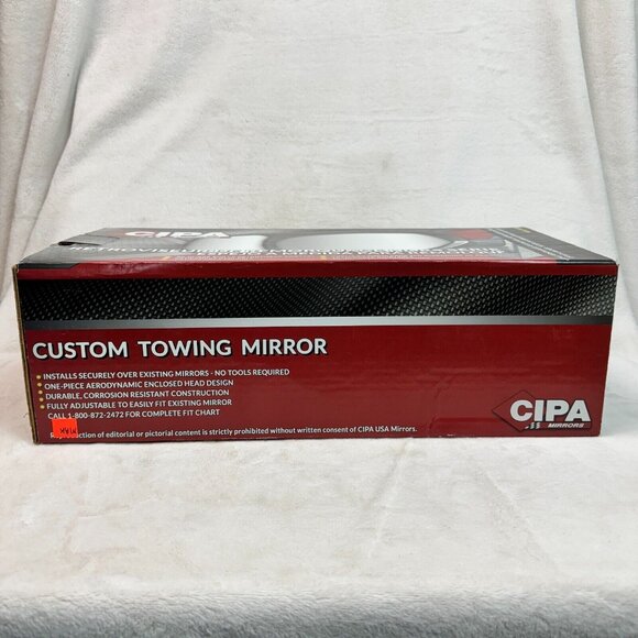 CIPA Custom Towing Mirror Black L or R #11000 for Ford Pickups & GMC/Chevy (NEW) - Picture 10 of 12